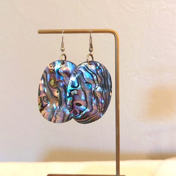 Abalone Gemstone Set--Necklace and Earrings - Picture 4 of 10